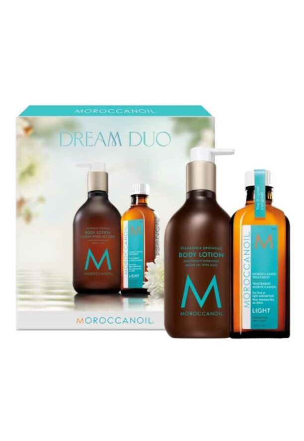 Комплект  Dream Duo: Масло Tratament Light - 100 мл и Лосион за тяло Fragrance Original - 360 мл Moroccanoil