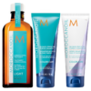 Комплект за руса коса  Blonde Perfecting Purple: Moroccanoil Blonde шампоан - 250 ml + Олио Moroccanoil Treatment - За всеки тип коса - 100 ml Moroccanoil