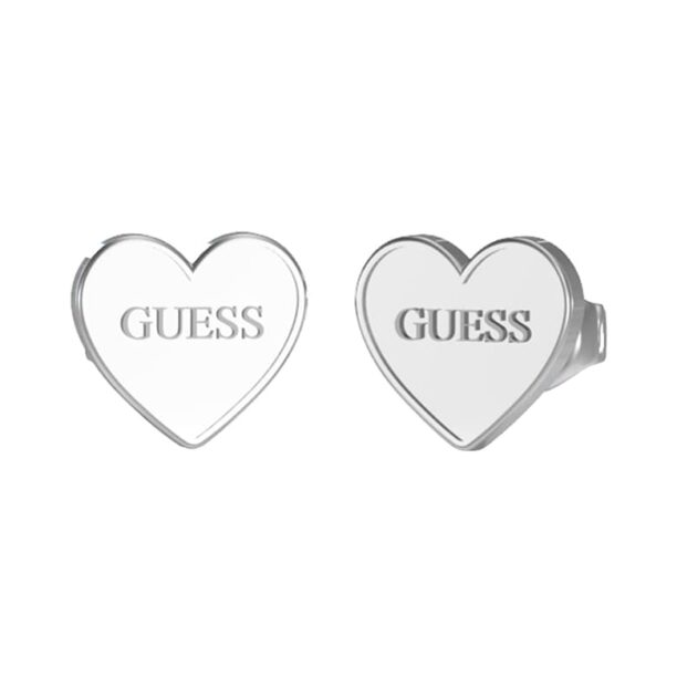 Обеци от неръждаема стомана със сърцевиден дизайн GUESS