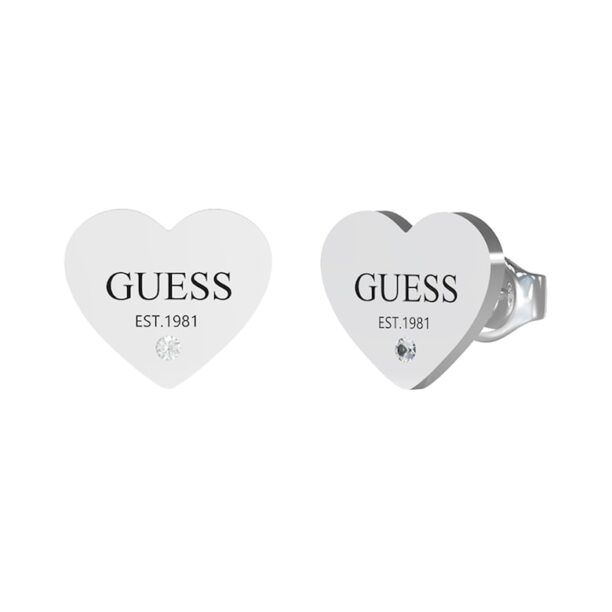 Обеци от неръждаема стомана със сърцевидна форма GUESS