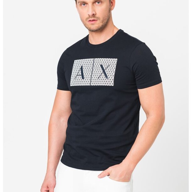 Памучна тениска с лого на гърдите ARMANI EXCHANGE