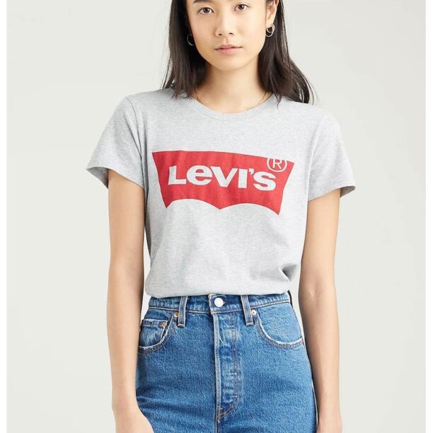 Памучна тениска с овално деколте Levis