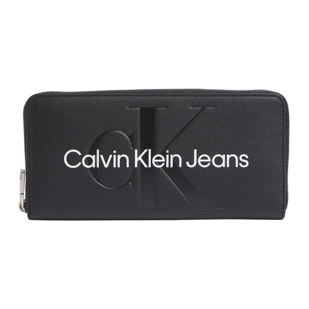 Портфейл от еко кожа с цип и защита RFID CALVIN KLEIN JEANS