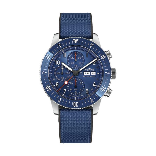 Оригинален Мъжки Часовник Fortis Novonaut N-42 Cobalt Blue Edition F2040013