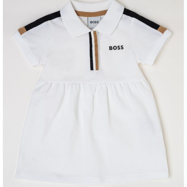 Разкроена рокля с яка BOSS Kidswear