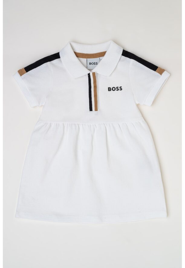 Разкроена рокля с яка BOSS Kidswear