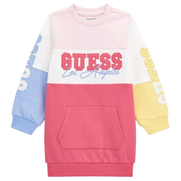 Рокля тип суитшърт с цветен блок GUESS