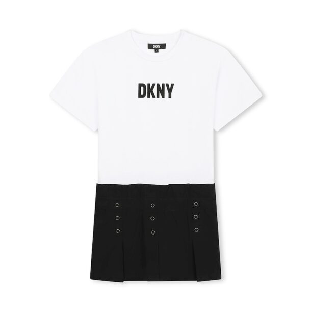 Рокля тип тениска с дизайн 2 в 1 DKNY