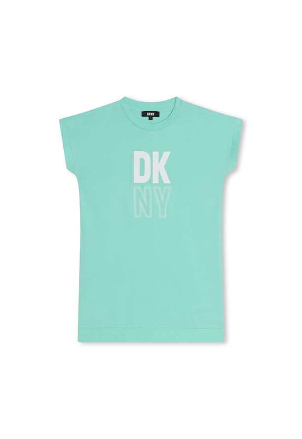 Рокля тип тениска с лого DKNY