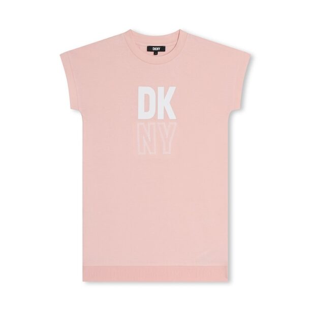 Рокля тип тениска с лого DKNY