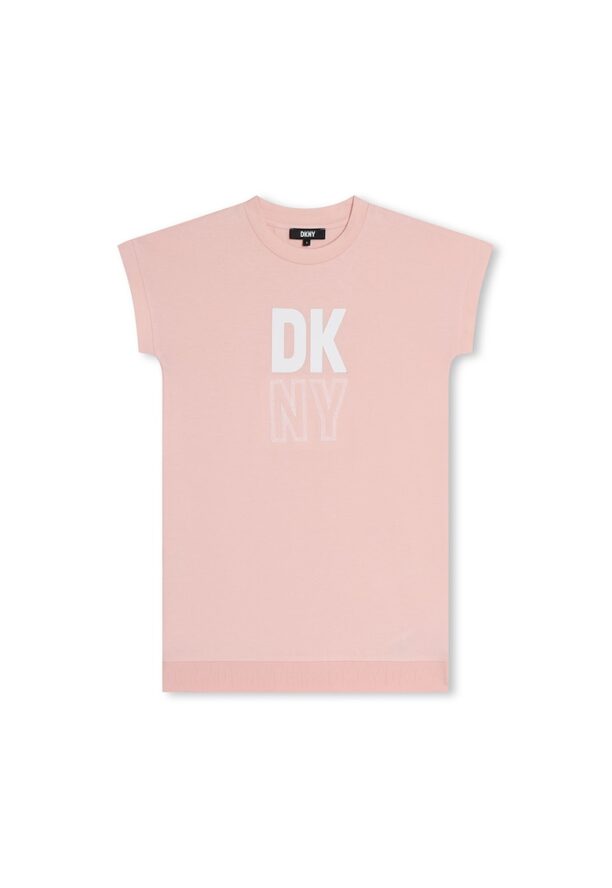 Рокля тип тениска с лого DKNY