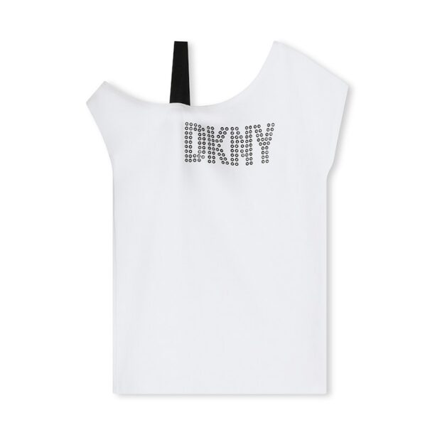 Рокля тип тениска с лого DKNY