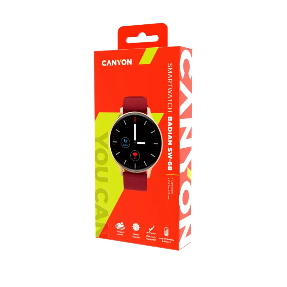 Смарт часовник Canyon "Badian" Smartwatch SW-68