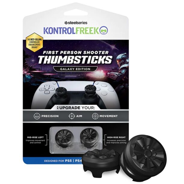 Сменяеми бутончета Thumb Grips KontrolFreek FPS Thumbsticks Galaxy Black (6200-PS5)