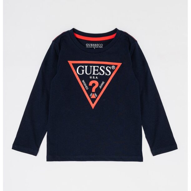 Блуза от органичен памук с лого GUESS