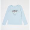 Блуза с декоративни камъни и лого GUESS