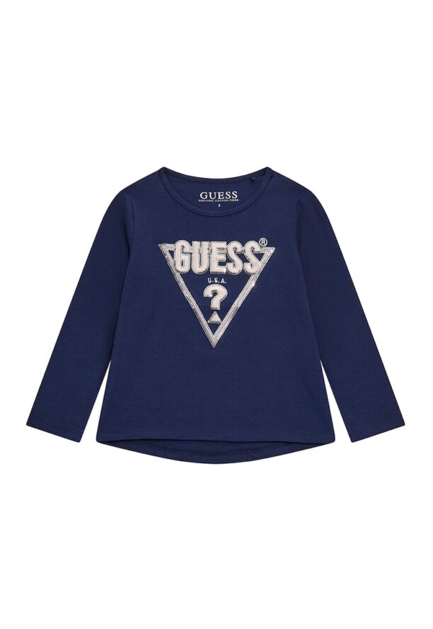 Блуза с лого и овално деколте GUESS