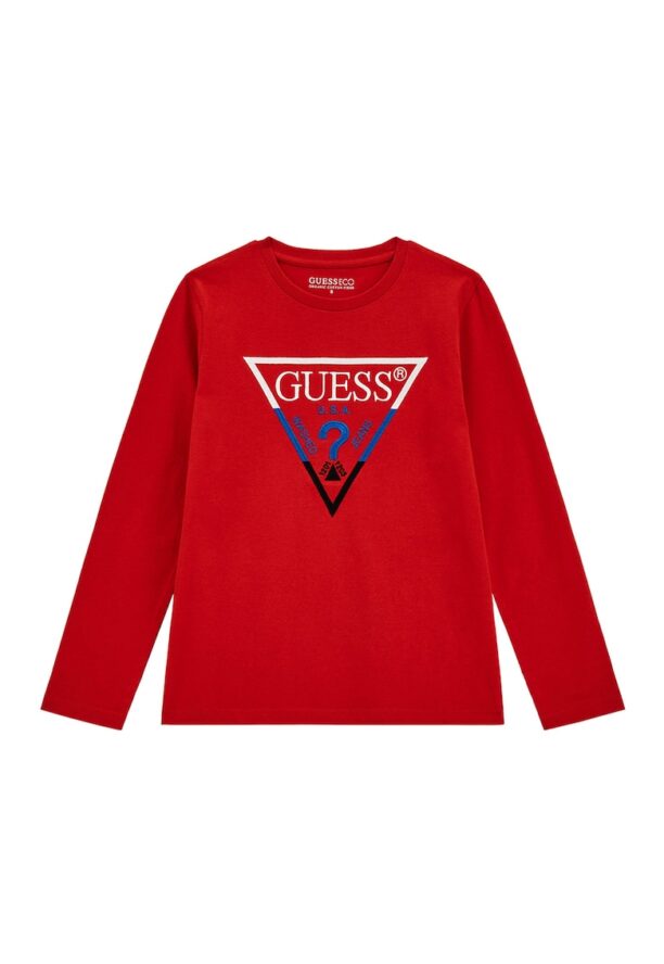 Блуза с овално деколте и бродирано лого GUESS