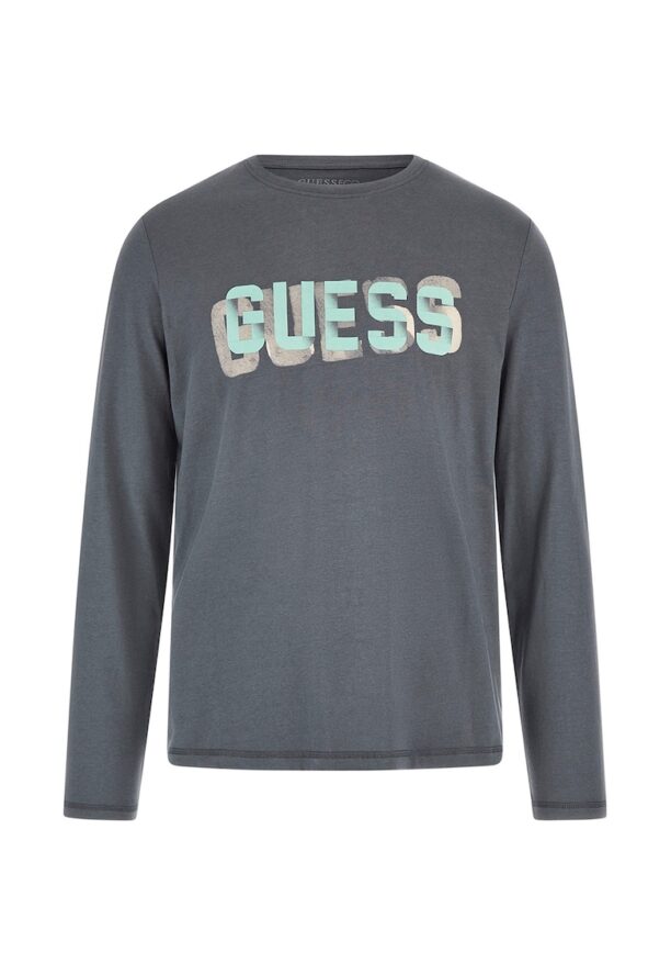 Блуза с овално деколте и лого GUESS