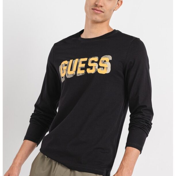 Блуза с овално деколте и лого GUESS