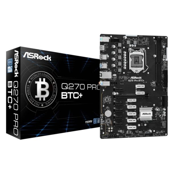 Дънна платка ASRock Q270 Pro BTC+ INTEL Q270 LGA 1151