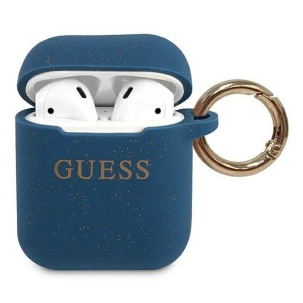 Защитен калъф Guess Silicone Glitter за Apple Airpods / Apple Airpods 2