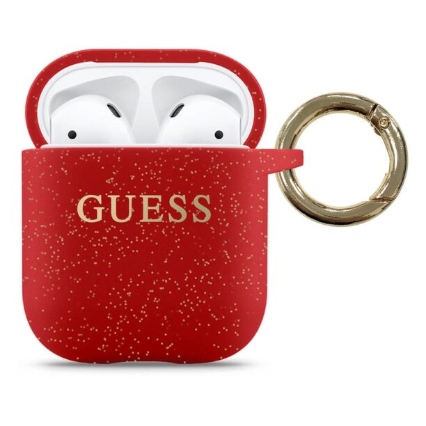 Защитен калъф Guess Silicone Glitter за Apple Airpods / Apple Airpods 2