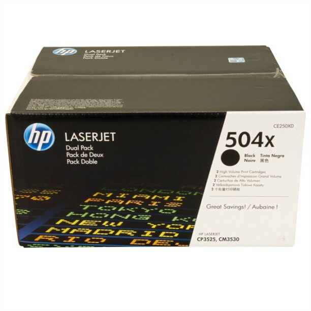 КАСЕТА ЗА HP LASER JET CM3530/CP3525 - Black- Twin pack - P№ CE250XD - заб.: 2x10500k цена