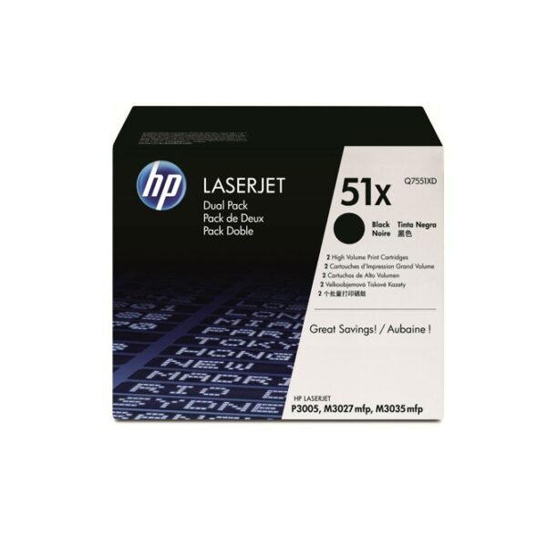 КАСЕТА ЗА HP LASER JET P3005 /M3035mfp/M3027mfp - Twin pack - P№ Q7551XD - заб.: 2x13000k цена