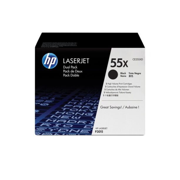 КАСЕТА ЗА HP LASER JET P3015 - Black Twin pack - P№ CE255XD - ' заб.: 2x 12500 брой копия цена