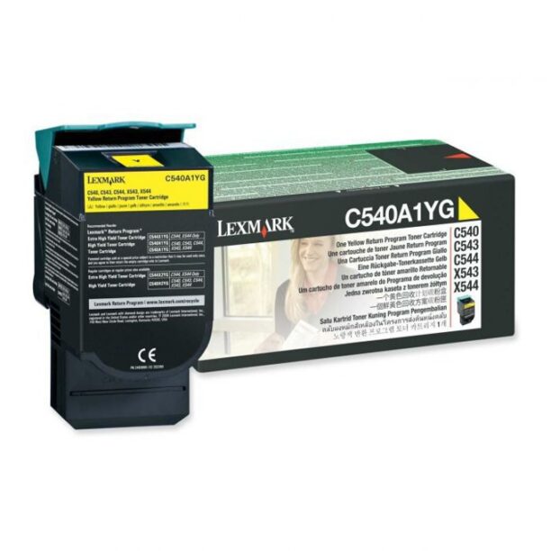 КАСЕТА ЗА LEXMARK OPTRA C 540 series/X540 series - Yellow - Return program cartridge - P№ C540A1YG - заб.: 1000k цена