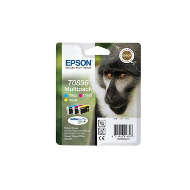 КОМПЛЕКТ ЗА EPSON STYLUS S20/SX100/105/200/205/400/405/BX300F - Multi Pack C/M/Y - P№ C13T08964010 - заб.: 3x3.5ml. цена