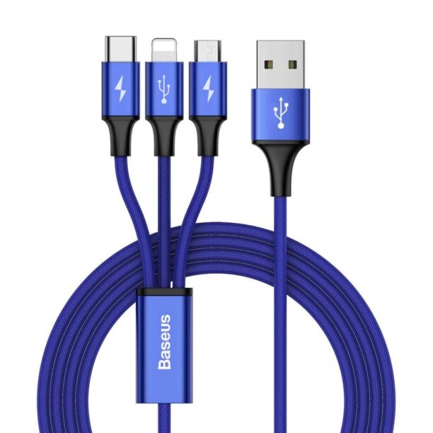 Кабел Baseus Rapid 3-in-1 USB Cable (CAMLT-SU13)