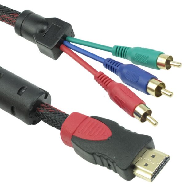 Кабел от HDMI(М) към 3х RCA