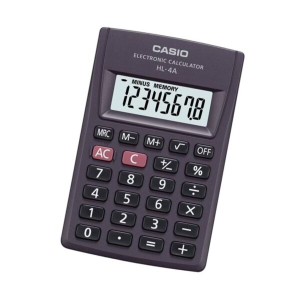 Калкулатор Casio HL-4A Сив Смола (8 x 5 cm)