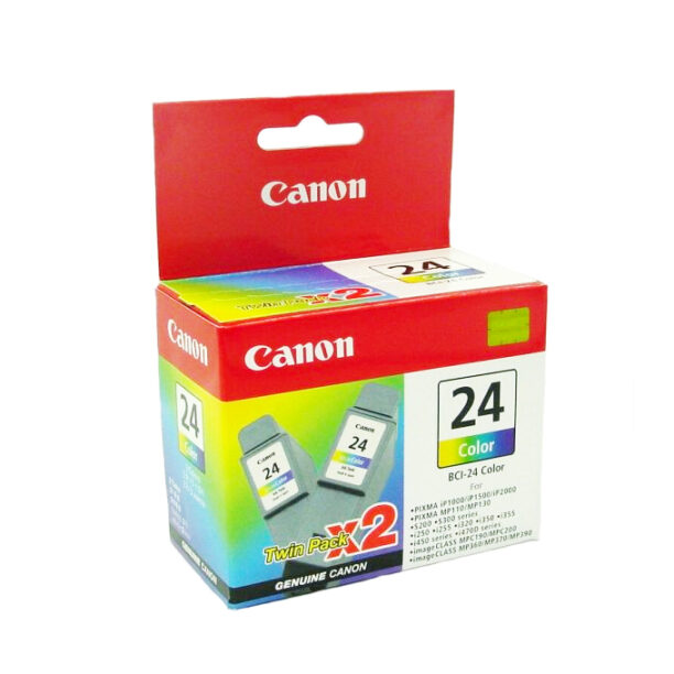 Касета CANON iP 1000/1500/2000/S200/300/i250/320/450 - Color twin pack - BCI-24C - заб.: 2x15ml. цена