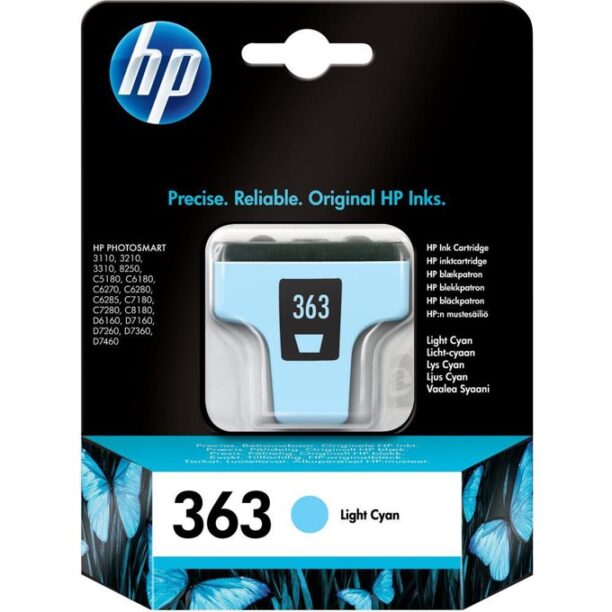 Касета HEWLETT PACKARD PS3110/3210/3310/D6160/D7160/D7260/D7360/D7460/PSC5180/C6180/C6270/C6280/C6285/C7180/C7280/C8180/PS8250 - Light cyan /363/ - P№ C8774EE - заб.: 5.5ml цена