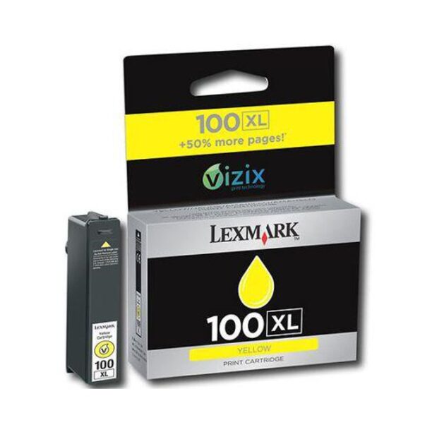 Касета LEXMARK S305/405/505/605/PRO 205/703/705/706/803/805/903/904/905 - Yellow high yield - Return program - P№ 14N1071E /100XL/ - заб.: 600p цена