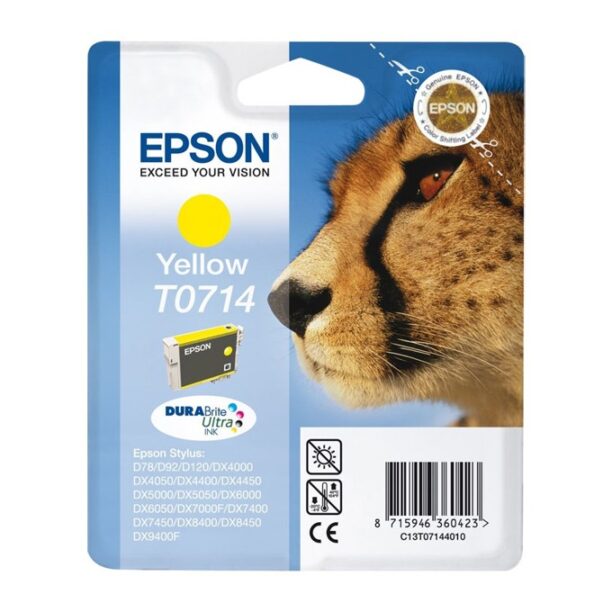 Касета ЗА EPSON D78/DX4000/DX4050/DX500DX5050/DX6000/DX6050/DX7000F - Yellow - P№ C13T071440 - заб.: 5.5ml. цена