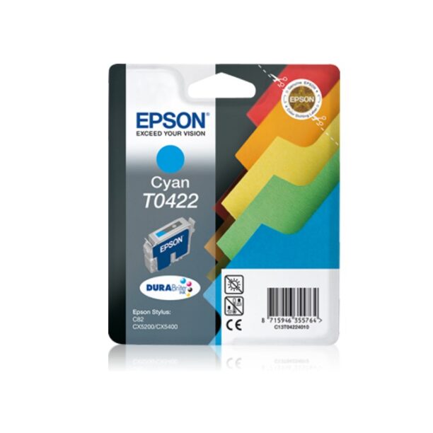 Касета ЗА EPSON STYLUS C 82/CX5100/CX5200 - Cyan - P№ C13T04224010 цена