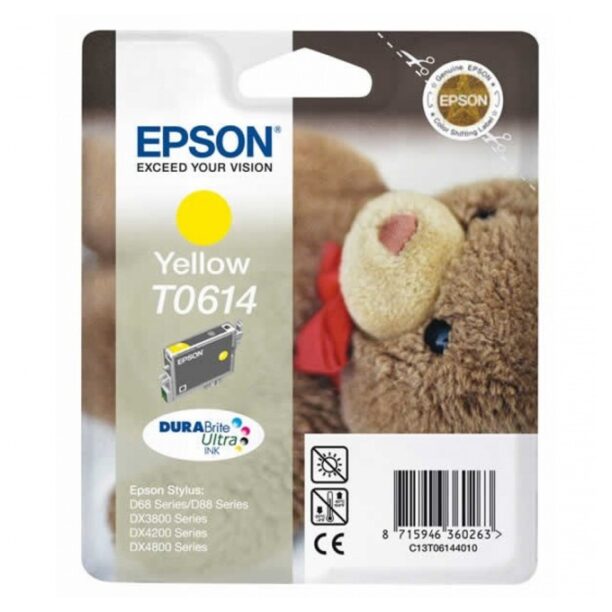 Касета ЗА EPSON STYLUS D88 Photo Editon /D68Pe/D88PE/DX4800/DX4850/DX4200/DX3800/DX3850 - Yellow - P№ C13T061440 - заб.: 8ml. цена