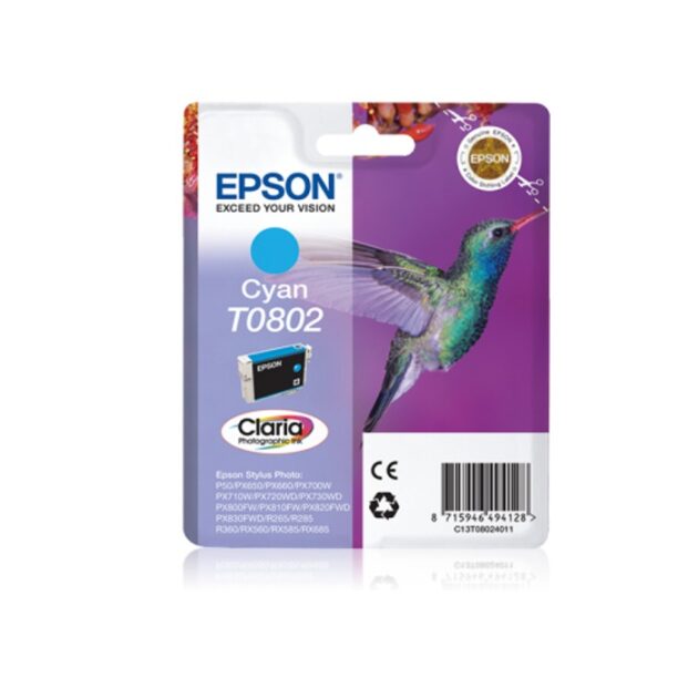 Касета ЗА EPSON STYLUS PHOTO R 265/R285/R360/RX560 - Cyan - P№ C13T08024010 цена