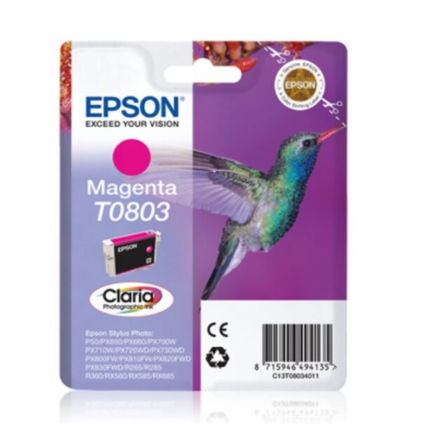 Касета ЗА EPSON STYLUS PHOTO R 265/R285/R360/RX560 - Magenta - P№ C13T08034010 цена