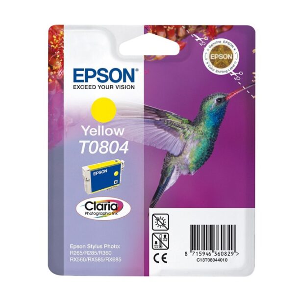 Касета ЗА EPSON STYLUS PHOTO R 265/R285/R360/RX560 - Yellow - P№ C13T08044010 цена