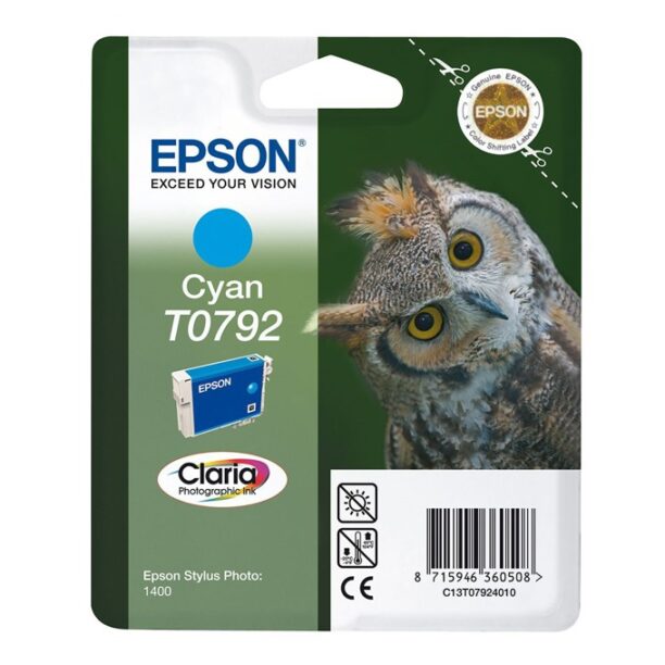 Касета ЗА EPSON Stylus Photo R1400/P50 - Cyan - P№ C13T07924010 - 11.1ml цена