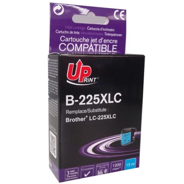 Касета за Brother DCP J4120DW; MFC J4420DW/J4620DW/J4625DW/J5320DW/J5620DW/J5625DW/J5720DW - Cyan - LC225XL - Uprint - неоригинален - Заб.: 1200 копия