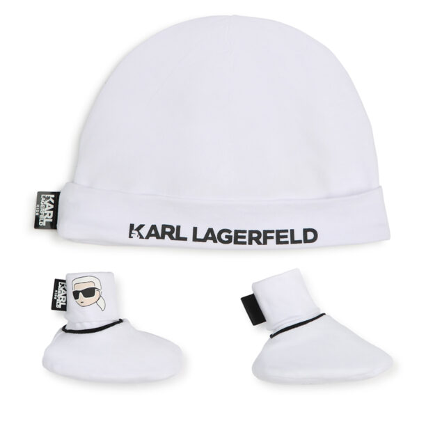 Комплект шапка и чорапи Karl Lagerfeld Kids на ниска цена