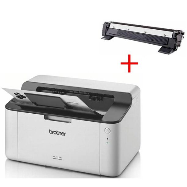 Лазерен принтер - Brother HL-1110E Laser Printer - HL1110EYJ1+КАСЕТА ЗА BROTHER MFC-1810E/HL 1110/1112/DCP 1510/1512 - TN1030/TN1000/TN1040/1070/1075