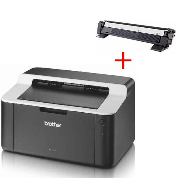 Лазерен принтер - Brother HL-1112E Laser Printer - HL1112EYJ1+КАСЕТА ЗА BROTHER MFC-1810E/HL 1110/1112/DCP 1510/1512 - MediaRange -TN-1050