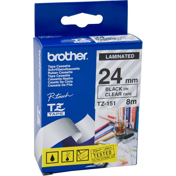 Ламинирана лента Brother TZ-151 Tape Black on Clear